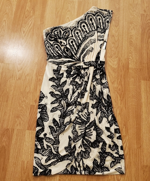 Donna Morgan One Sleeve Cocktail Dress - Picture 1 of 9